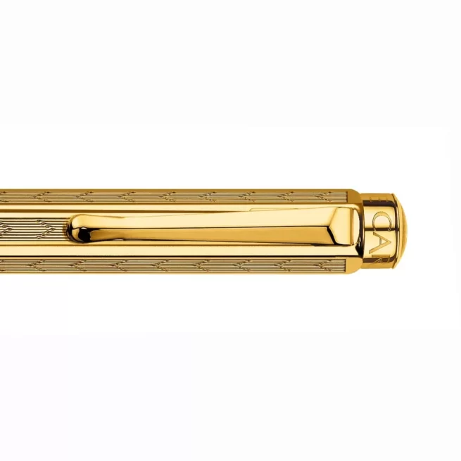 Caran d'Ache Ecridor Chevron Gilded Rollerball Pen Gold - medium and fine point
