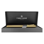 Caran d'Ache Ecridor Chevron Gilded Rollerball Pen Gold - medium and fine point
