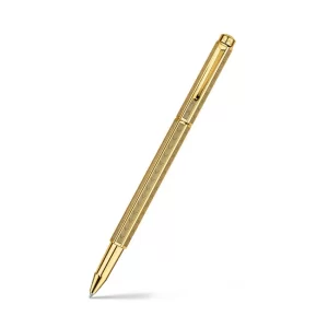 Caran d'Ache Ecridor Chevron Gilded Rollerball Pen Gold - medium and fine point