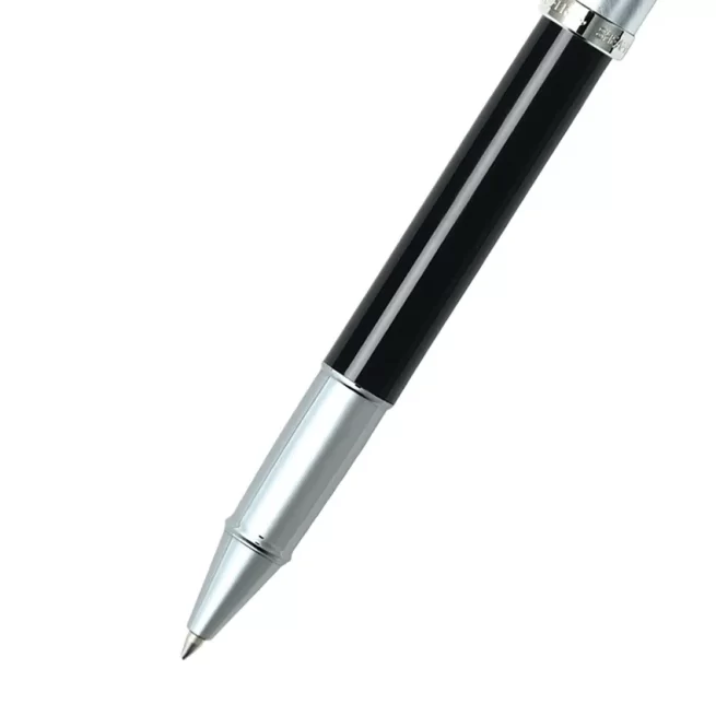 Sheaffer Gift 100 9313 Rollerball Pen Black and Brushed Chrome with Chrome-Plated Trim
