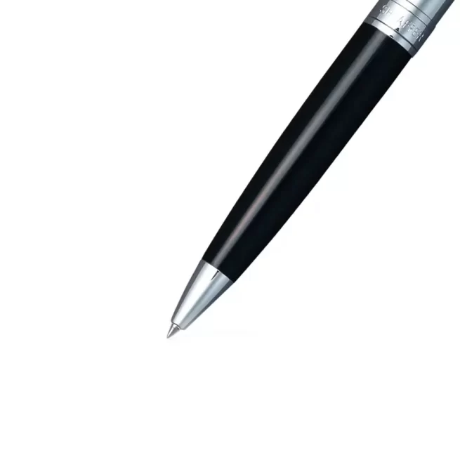 Sheaffer Gift Set 100 9313 Ballpoint Pen with Business Card Holder Glossy Black with Chrome Trims