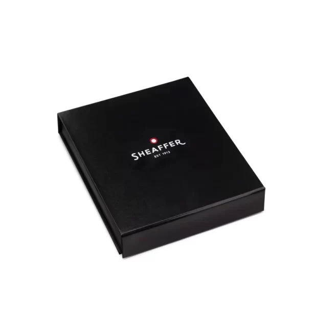 Sheaffer Gift Set 100 9313 Ballpoint Pen with Business Card Holder Glossy Black with Chrome Trims