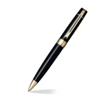 Sheaffer Gift Set 300 9325 Ballpoint Pen with Table Clock Glossy Black with Gold Trims