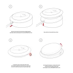 Sheaffer Gift Set 300 9325 Ballpoint Pen with Table Clock Glossy Black with Gold Trims