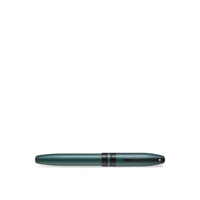 Sheaffer 9109 Icon Rollerball Pen - Metallic Green with Glossy Black PVD Trim