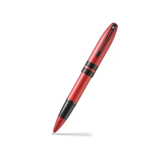Sheaffer 9111 Icon Rollerball Pen - Metallic Red with Glossy Black PVD Trim