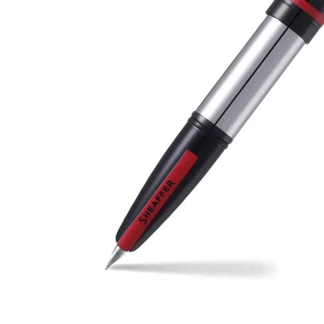 Sheaffer 9112 Icon Fountain Pen (Medium) - Chrome with Glossy Black PVD Trim