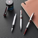Sheaffer 9112 Icon Fountain Pen (Medium) - Chrome with Glossy Black PVD Trim