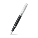 Sheaffer Gift 300 9314 Fountain Pen (Fine) Glossy Black and Chrome with Chrome-Plated Trim