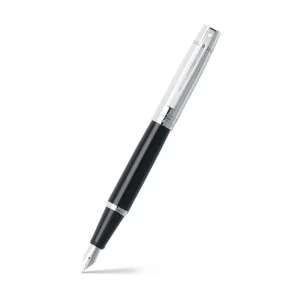 Sheaffer Gift 300 9314 Fountain Pen (Fine) Glossy Black and Chrome with Chrome-Plated Trim