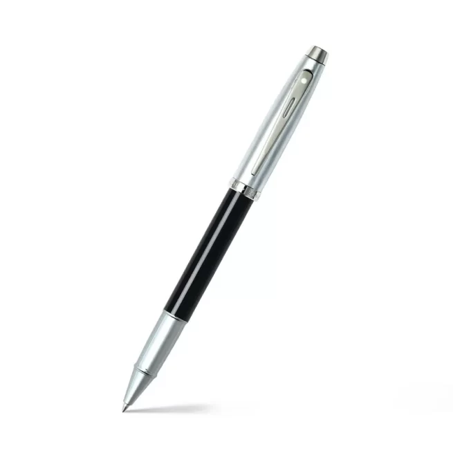 Sheaffer Gift 100 9313 Rollerball Pen Black and Brushed Chrome with Chrome-Plated Trim