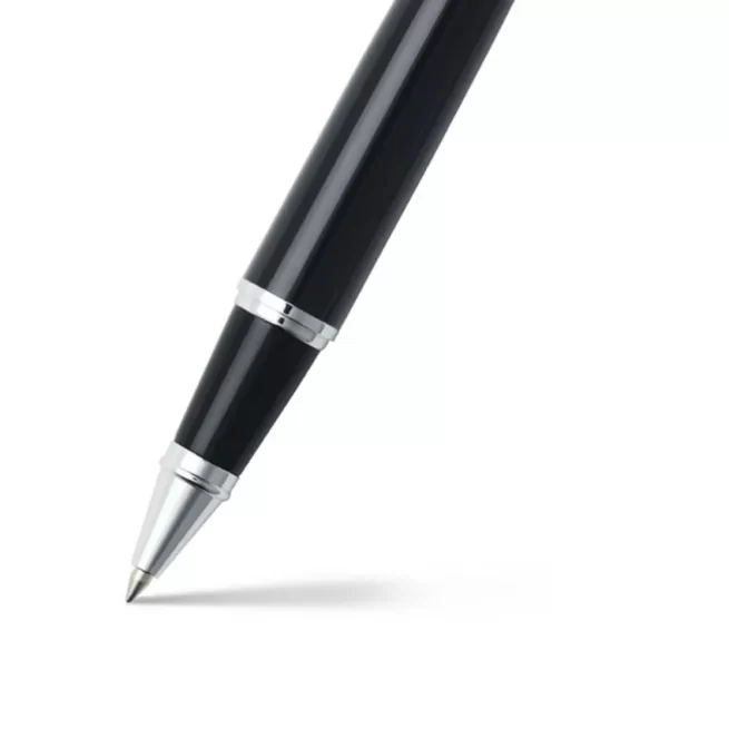 Sheaffer Gift 300 9314 Rollerball Pen Glossy Black and Chrome with Chrome-Plated Trim