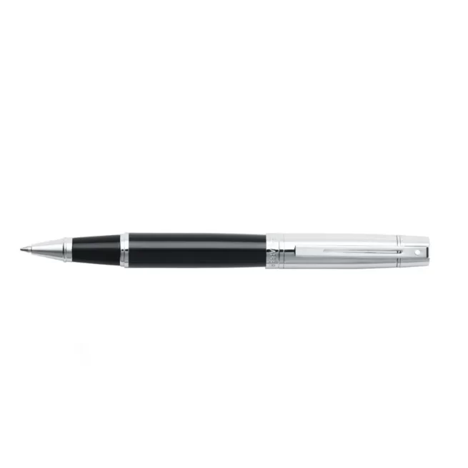 Sheaffer Gift 300 9314 Rollerball Pen Glossy Black and Chrome with Chrome-Plated Trim