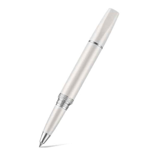Lapis Bard Contemporary Rollerball Pen - Pearl With Chrome Trim