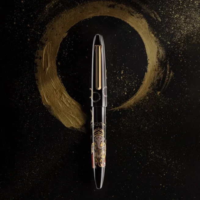 Sailor Limited Edition Ganesha Fountain Pen (21K KOP Medium) Black and Gold