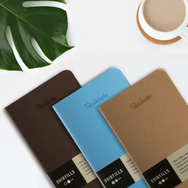 Pennline Quikfill Plain, Ruled & Graph Set (Quikrite) Pack Of 6 Brown, Beige, Turquoise