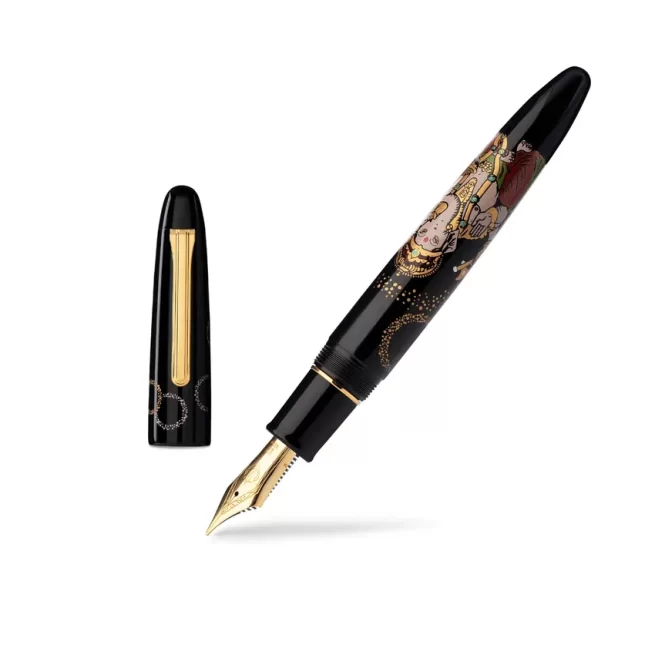 Sailor Limited Edition Ganesha Fountain Pen (21K KOP Medium) Black and Gold