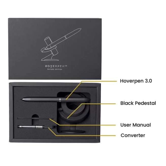 Hoverpen 3.0 Deep Black Future Edition Futuristic Fountain Pen