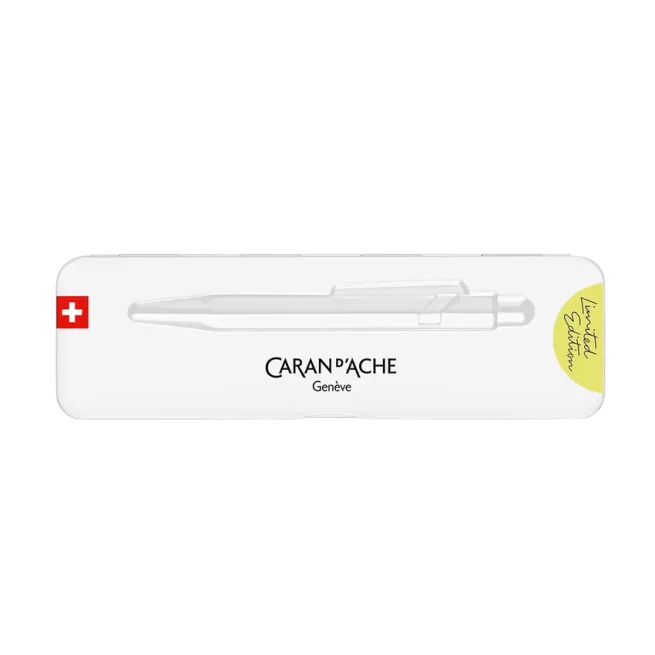 Caran D'Ache 849 Violet Jaune Fluo Ballpoint Pen - Fluo Yellow Pastel