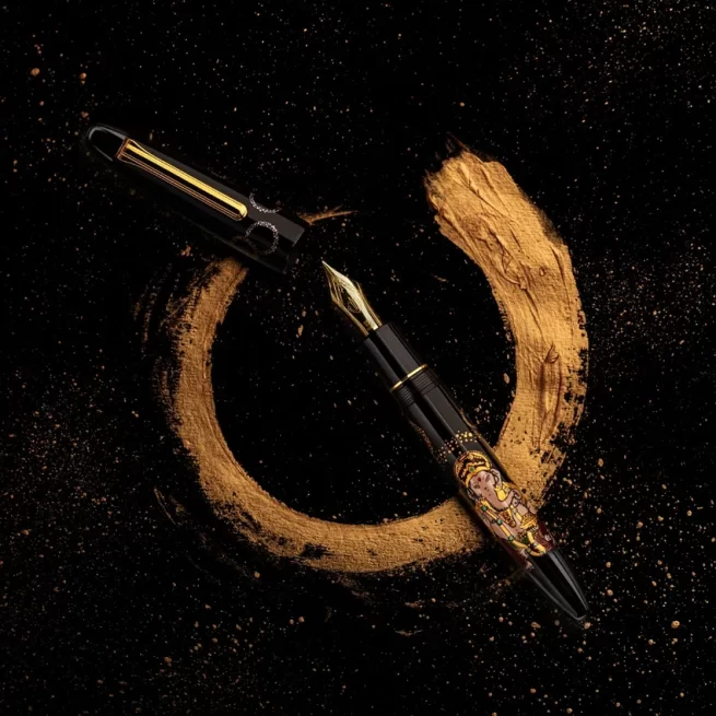 Sailor Limited Edition Ganesha Fountain Pen (21K KOP Medium) Black and Gold