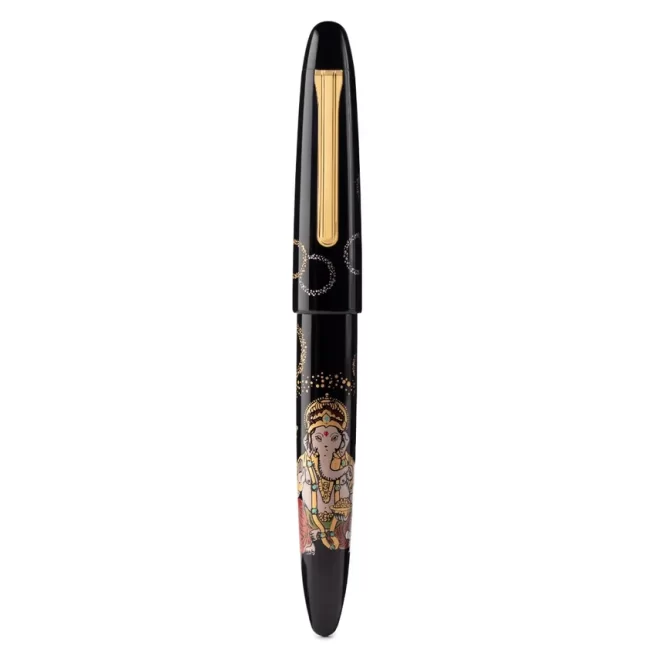 Sailor Limited Edition Ganesha Fountain Pen (21K KOP Medium) Black and Gold