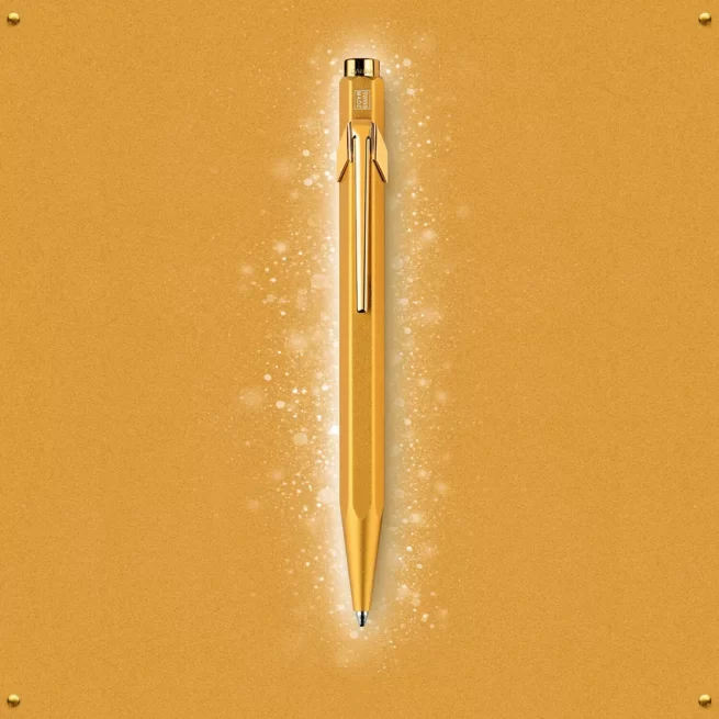 Caran D'Ache 849 Special Edition 'Goldbar' Ballpoint Pen Gold