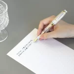 Sailor Professional Gear Veilio Fountain Pen (21K Medium) - White With Gold Trims