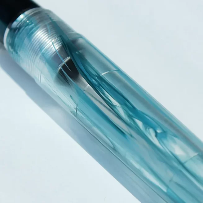 Sailor Professional Gear Veilio Fountain Pen (21K Broad) - Blue Green With Rhodium Trims