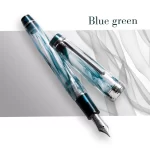 Sailor Professional Gear Veilio Fountain Pen (21K Broad) - Blue Green With Rhodium Trims