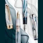 Sailor Professional Gear Veilio Fountain Pen (21K Broad) - Blue Green With Rhodium Trims