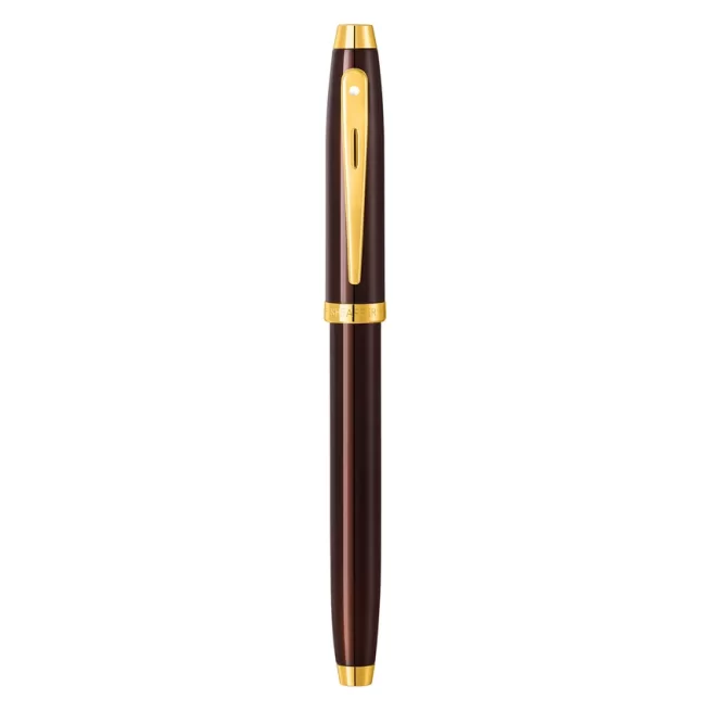 Sheaffer® 100 9370 Glossy Coffee Brown Fountain Pen With PVD Gold-Tone Trim - Medium