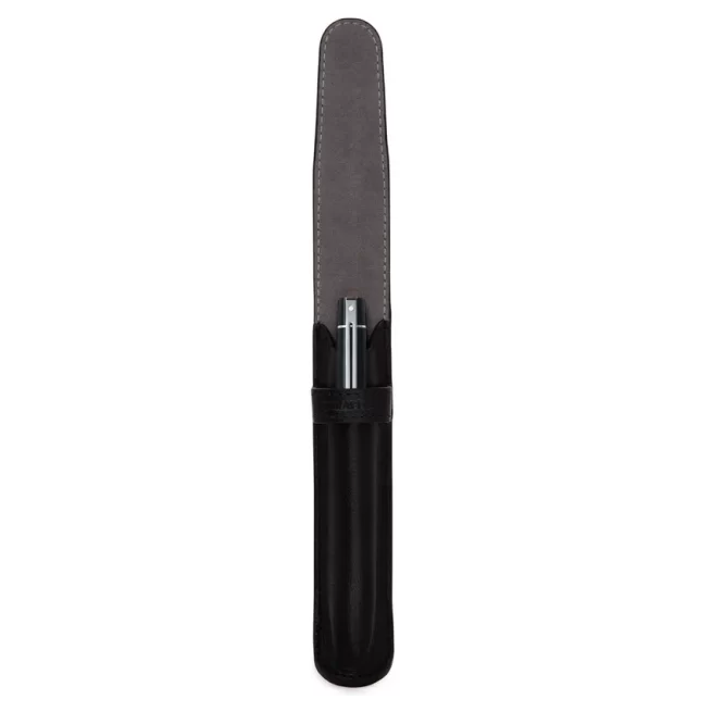 Sheaffer Gift Set Glossy Black 300 9312 Ballpoint Pen With Chrome Trim And Pen Pouch