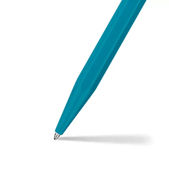 Caran D'Ache 849 Bille Paul Smith Ballpoint Pen - Cyan And Steel