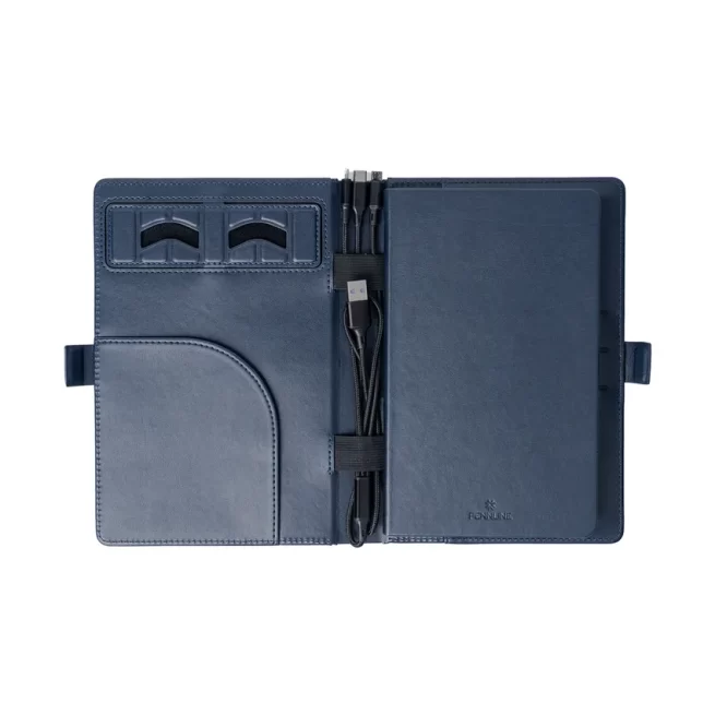 Pennline Superbook Edge Organizer With Fast Wireless Charging + 8000mAh Powerbank Blue
