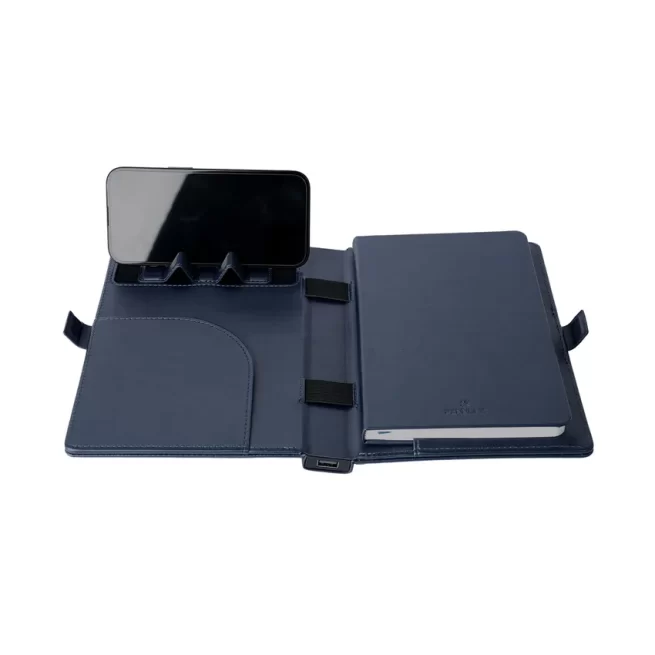 Pennline Superbook Edge Organizer With Fast Wireless Charging + 8000mAh Powerbank Blue