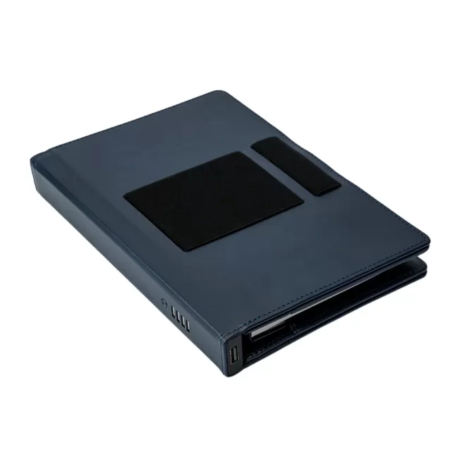 Pennline Superbook Edge Organizer With Fast Wireless Charging + 8000mAh Powerbank Blue