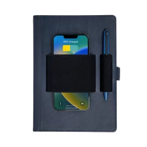 Pennline Superbook Edge Organizer With Fast Wireless Charging + 8000mAh Powerbank Blue