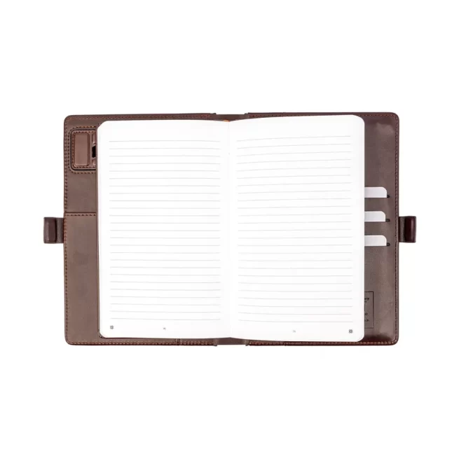 Pennline Superbook Edge Organizer With Fast Wireless Charging + 8000mAh Powerbank Brown
