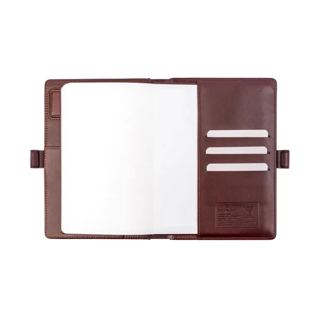 Pennline Superbook Edge Organizer With Fast Wireless Charging + 8000mAh Powerbank Brown