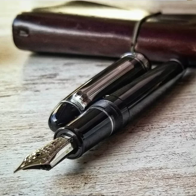 Sailor 1911 'King of Pens' Fountain Pen (21K Broad) Black with Rhodium-plated Trims