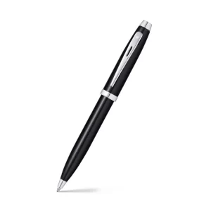 Sheaffer Gift 100 9338 Ballpoint Pen Glossy Black with Chrome-Plated Trim