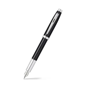 Sheaffer Gift 100 9338 Fountain Pen (Medium) Glossy Black with Chrome-Plated Trim