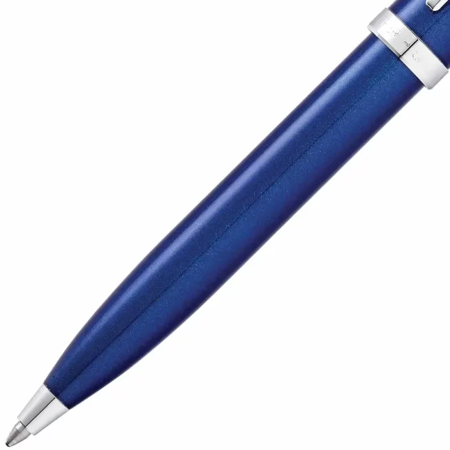 Sheaffer Gift 100 9339 Ballpoint Pen Glossy Blue with Chrome-Plated Trim