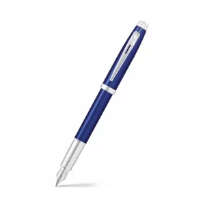Sheaffer Gift 100 9339 Fountain Pen (Medium) Glossy Blue with Chrome-Plated Trim