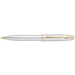 Sheaffer 9340 Gift 100 Ballpoint Pen Bright Chrome with Gold Tone Trim