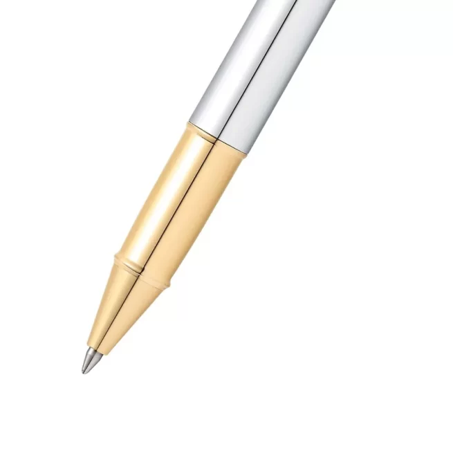 Sheaffer 9340 Gift 100 Rollerball Pen Bright Chrome with Gold Tone Trim