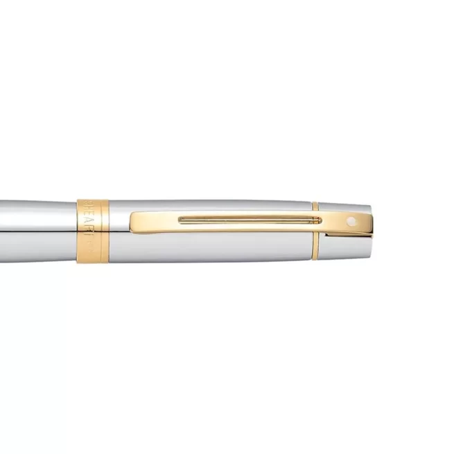 Sheaffer 9342 Gift 300 Rollerball Pen Bright Chrome with Gold Tone Trim
