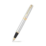 Sheaffer 9342 Gift 300 Fountain Pen (Medium) Bright Chrome with Gold Tone Trim