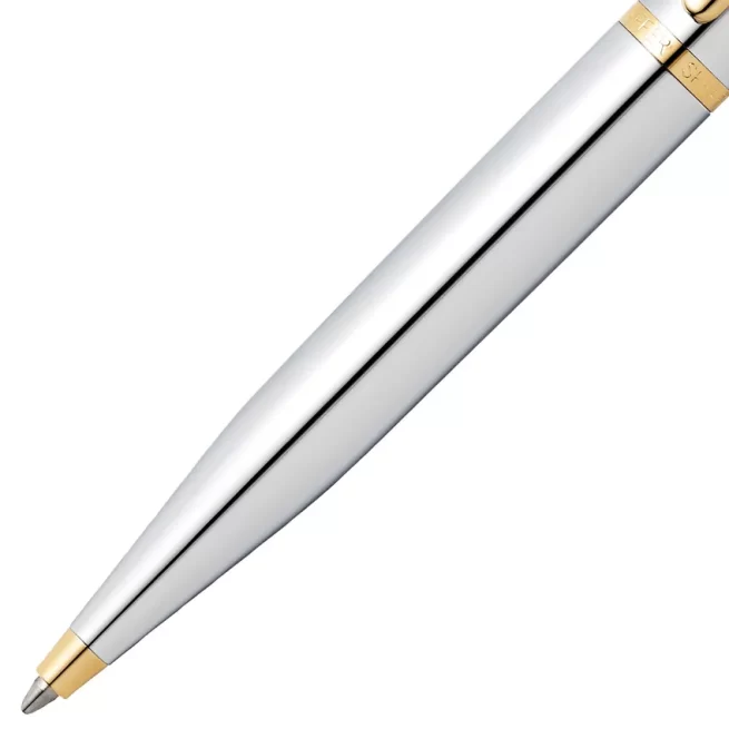 Sheaffer 9422 VFM Ballpoint Pen Polished Chrome with Gold-Plated Trim