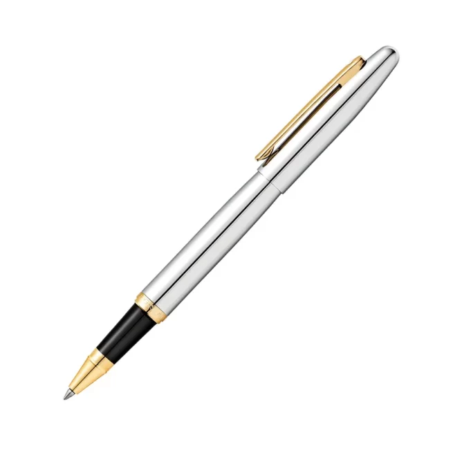 Sheaffer 9422 VFM Rollerball Pen Polished Chrome with Gold-Plated Trim